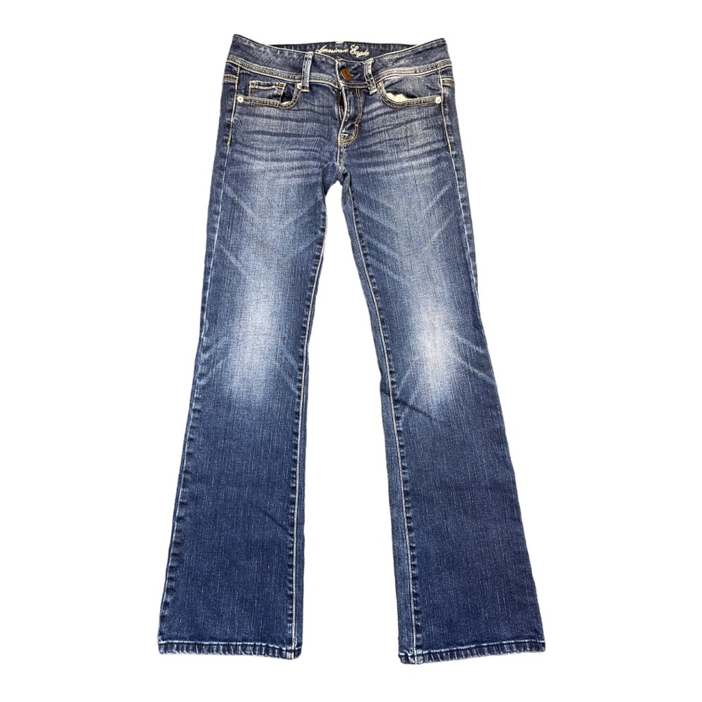 American Eagle jeans size 2 blue denim original boot stretch women